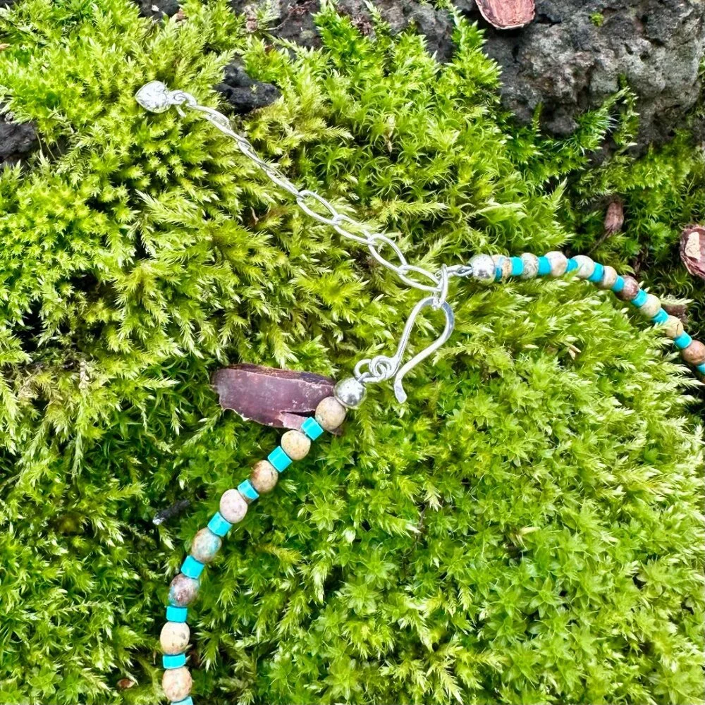 NWT | Jay King Turquoise & Jasper Necklace | Sterling Silver | 18-21” (269) - Picture 8 of 13